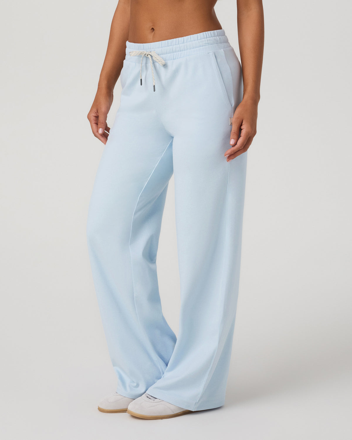 Halo Essential Wideleg Women's Soft Sky Heather Pants | Vuori for sale - US 4974