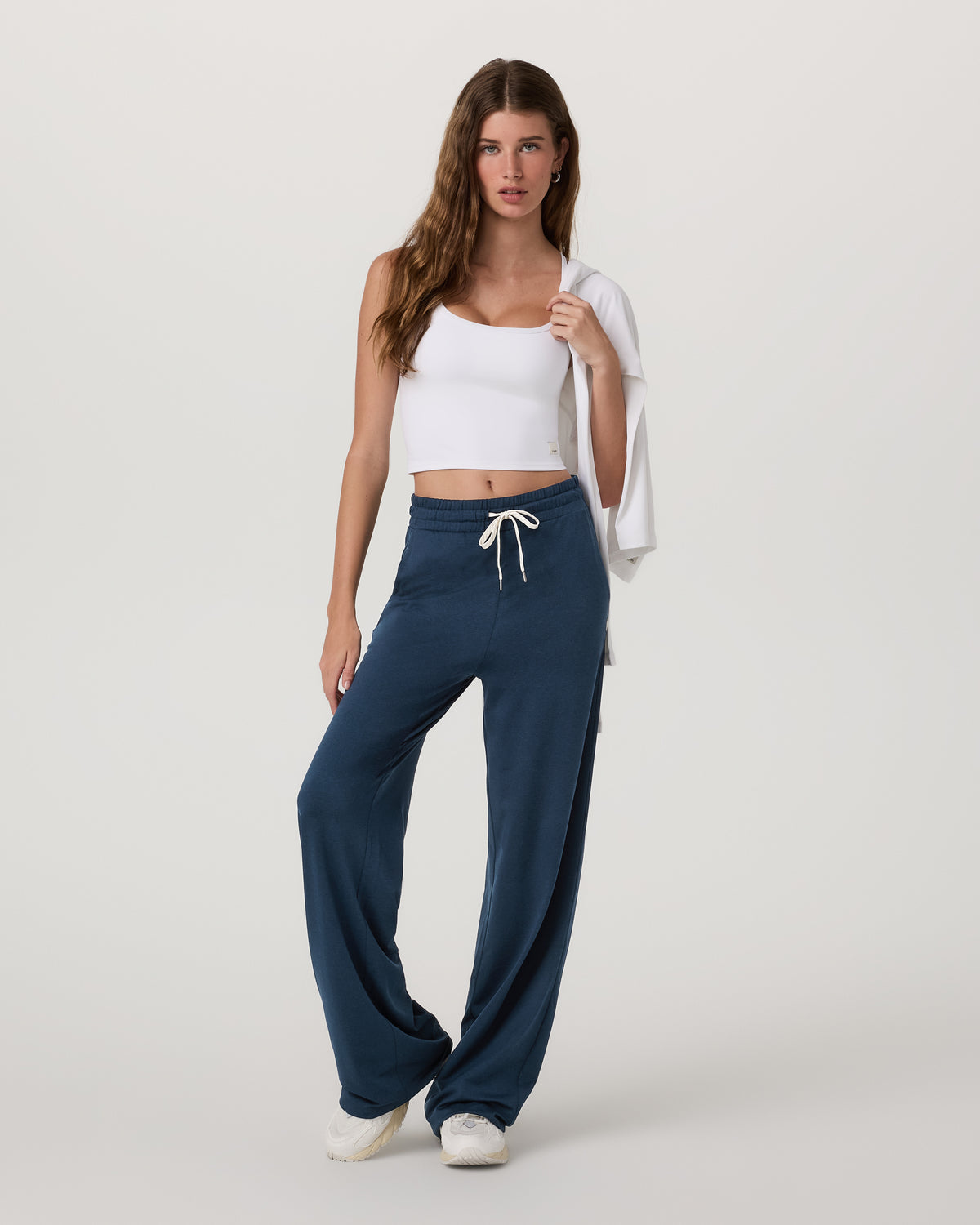 Halo Wideleg - Long Women's Blue Coast Heather Pants | Vuori outlet - US 6344