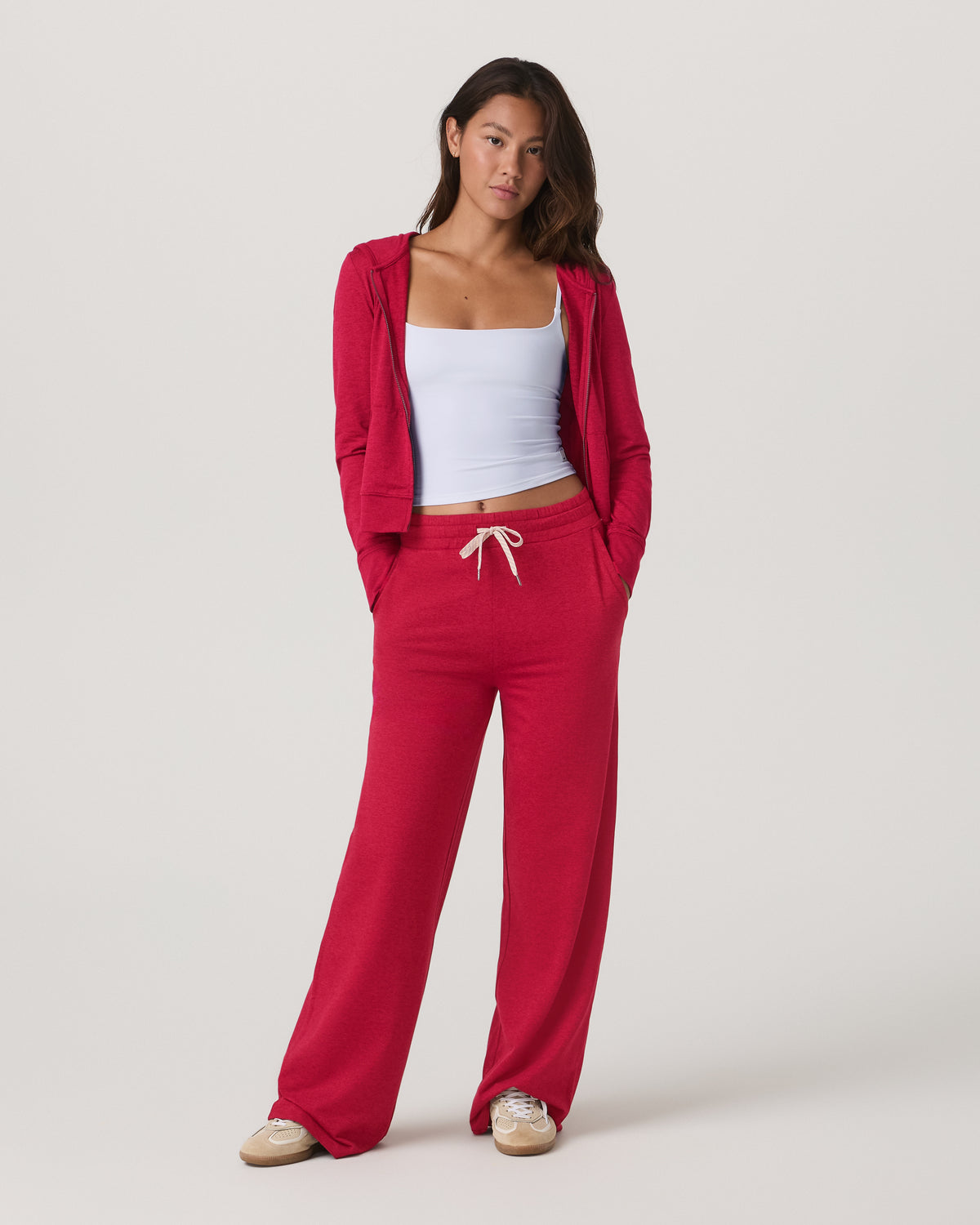 Halo Wideleg Women's Strawberry Heather Pants | Vuori discount - US 5141