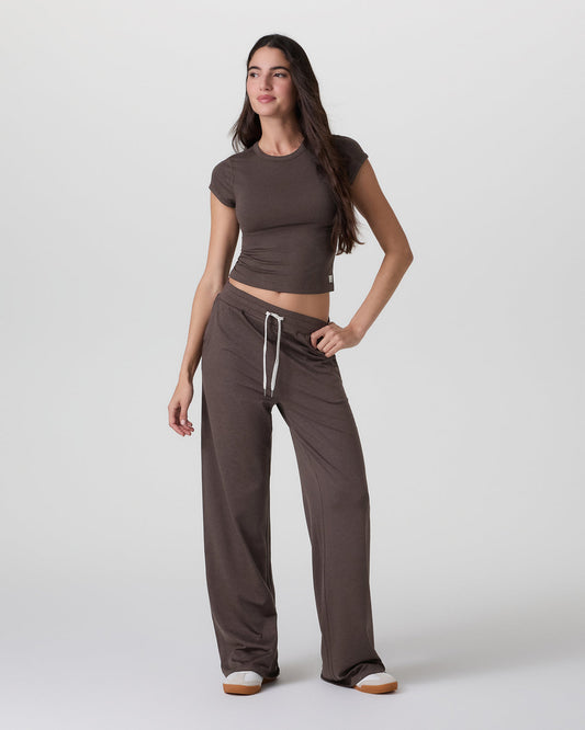 Halo Essential Wideleg Pant - Long Java Heather | Vuori shop - US 9927
