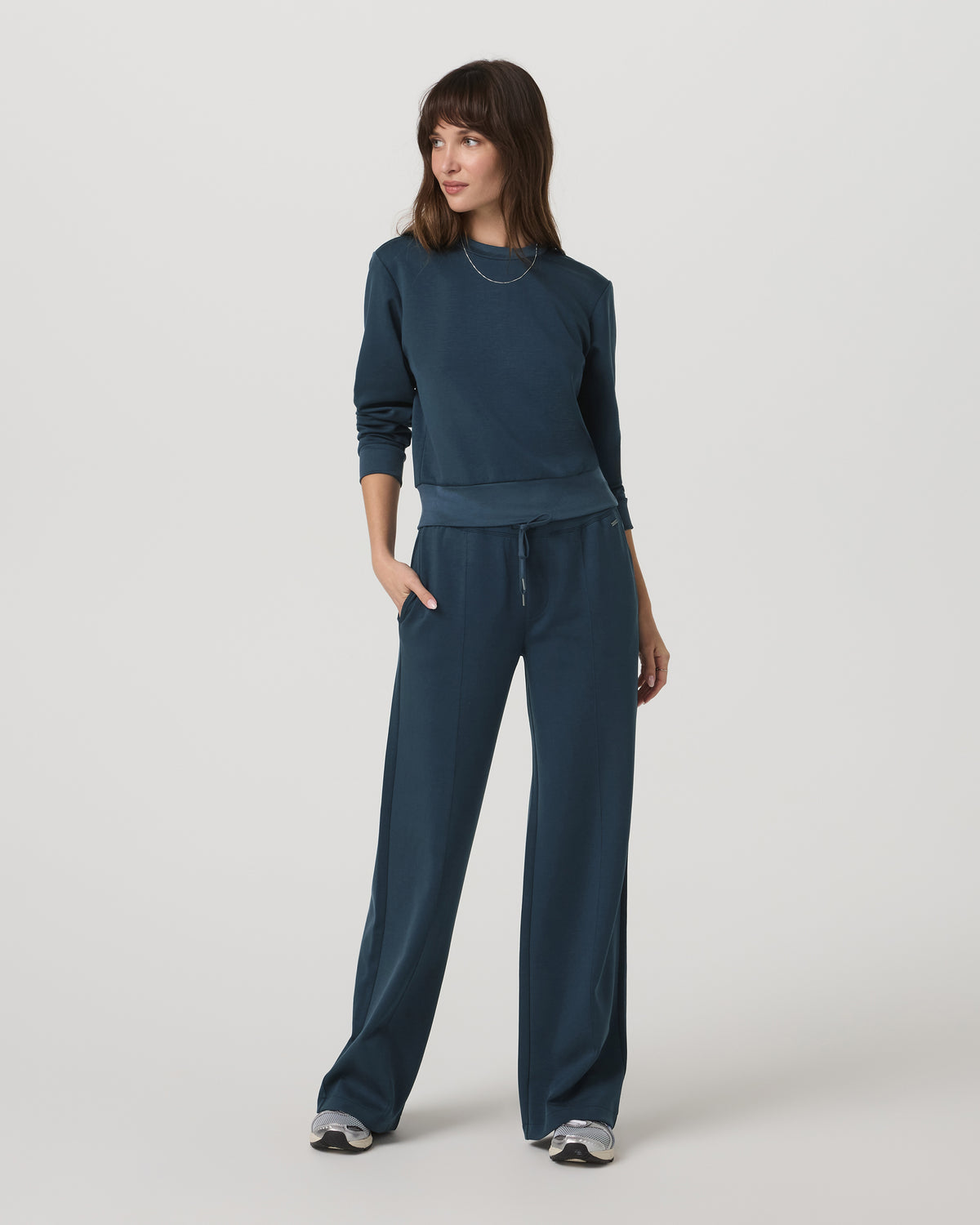 Compose Wideleg Pant Women's Ocean Blue Relaxed Pants | Vuori sale - US 2678