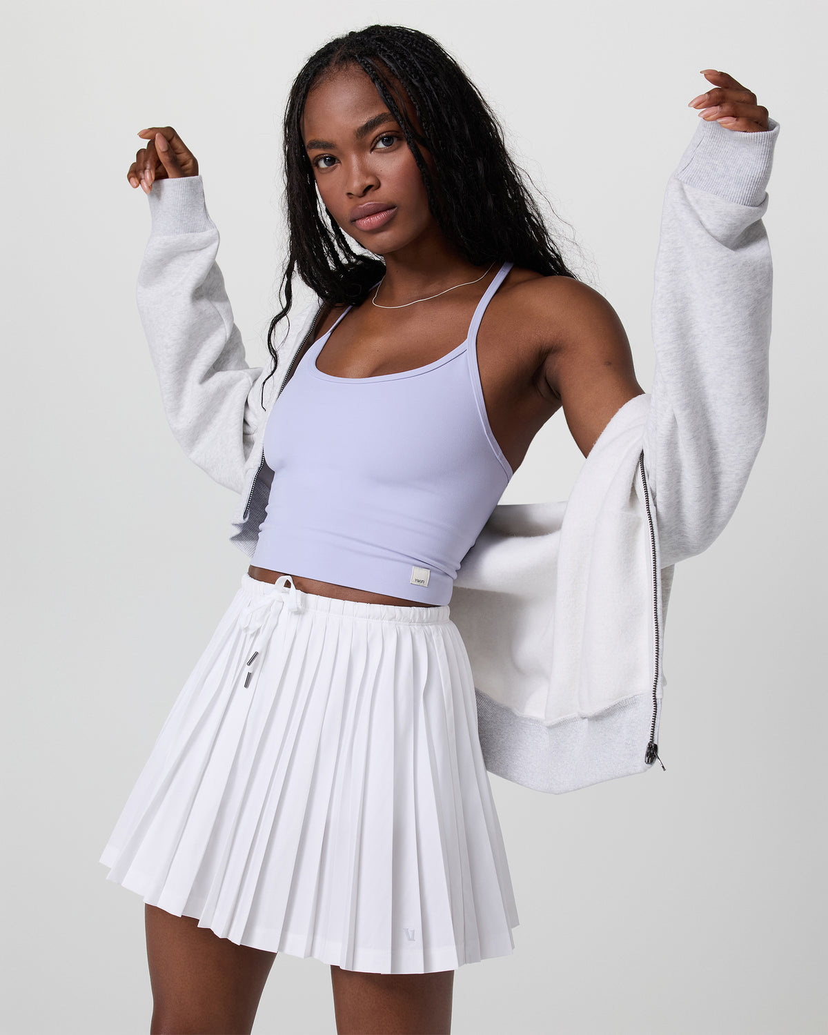 Clementine Pleated Skirt 15" White | Vuori outlet - US 8817