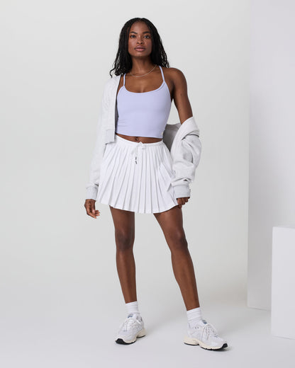 Clementine Pleated Skirt 15" White | Vuori outlet - US 8817