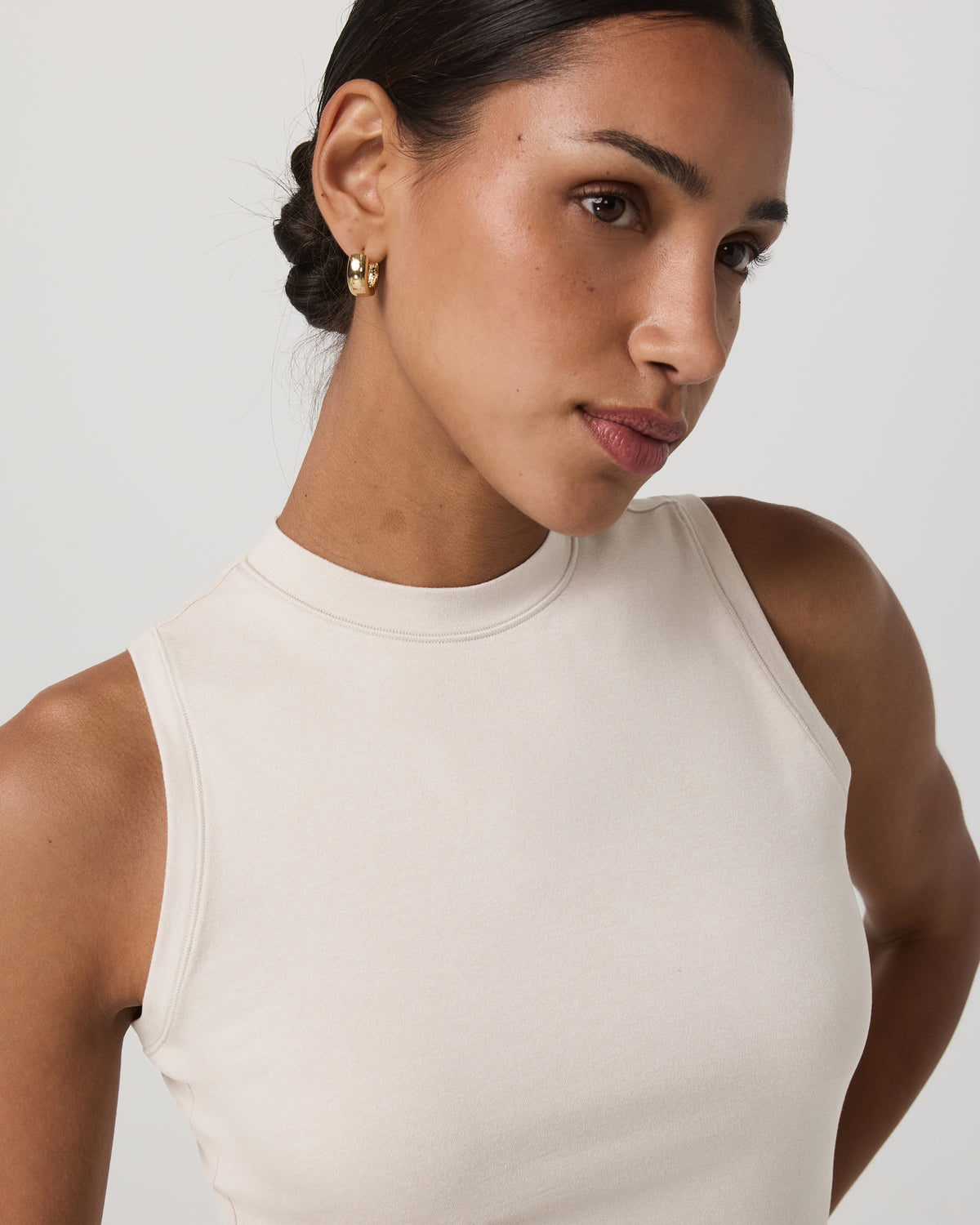 Halo Muscle Tank Women's Ecru Heather Tank Top | Vuori outlet - US 8718