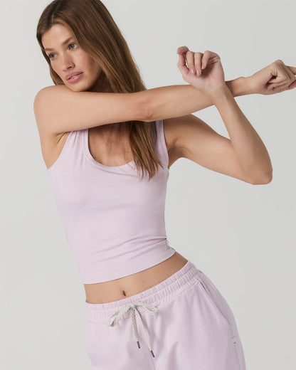 Halo Essential Scoop Tank Lilac Breeze Heather Tank Top | Vuori sale - US 8682