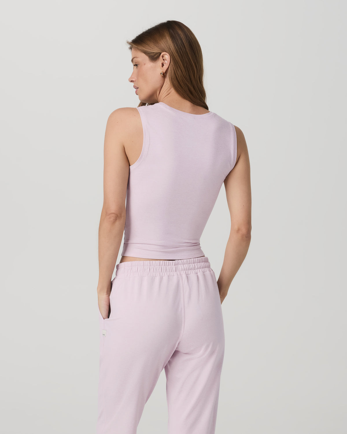 Halo Essential Scoop Tank Lilac Breeze Heather Tank Top | Vuori sale - US 8682