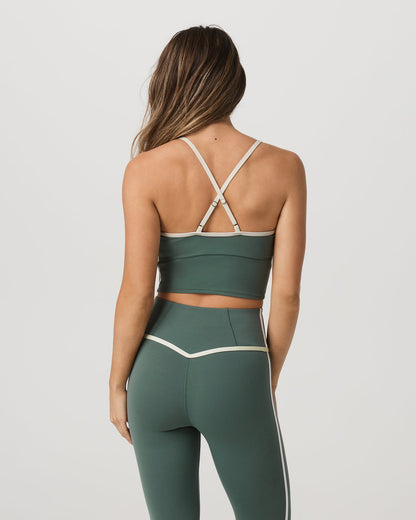 Vuori AllTheFeels™ Corset Tank Women's Agate Green Tank Top | Vuori discount - US 7663