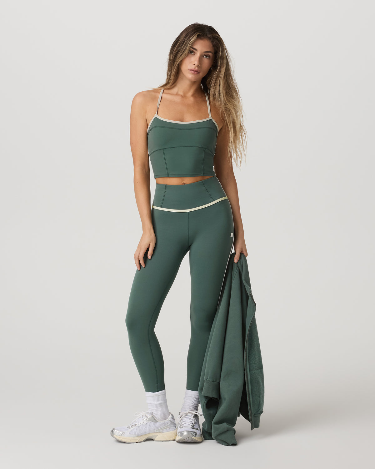 Vuori AllTheFeels™ Corset Tank Women's Agate Green Tank Top | Vuori discount - US 7663