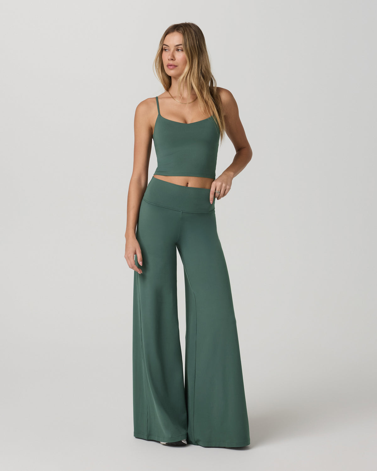 Halo Cami Women's Agate Green Performance Knit Top | Vuori shop - US 4018