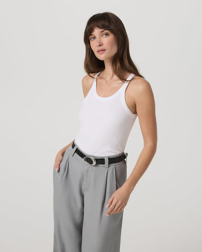 Cove Layering Tank Women's White Rib Knit Tank Top | Vuori sale - US 7966