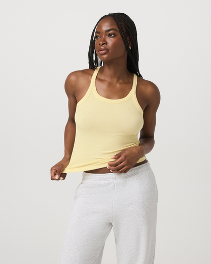 Cove Layering Tank Women's Lemon Snap Heather Tank Top | Vuori onsale - US 7745
