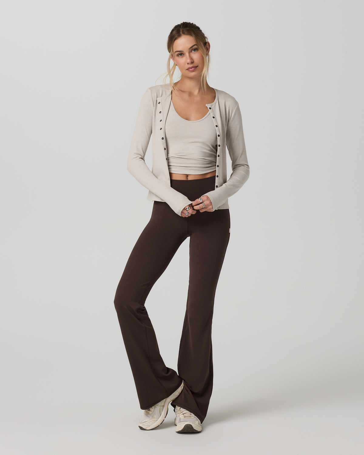 Pose Twin Tank Women's Ecru Heather Tank Top | Vuori shop - US 4707