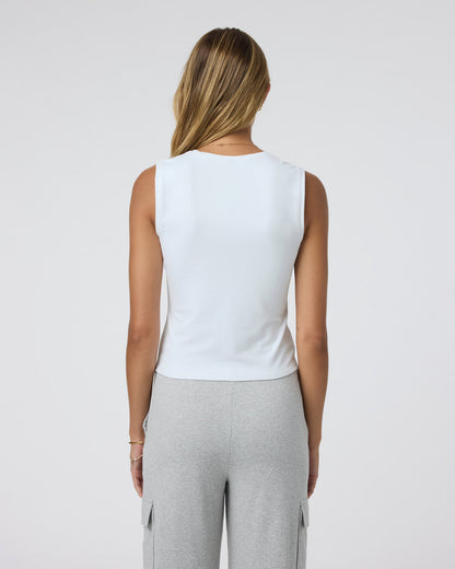 Halo Essential Scoop Tank White | Vuori discount - US 7146