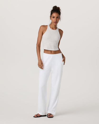 Pose Plyo Tank White Rib Tank Top with Built in Bra | Vuori outlet - US 8342
