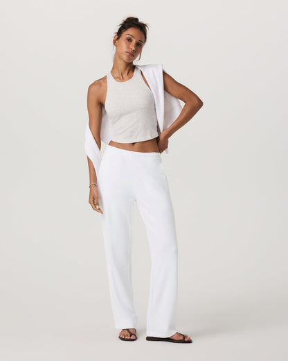 Pose Plyo Tank White Rib Tank Top with Built in Bra | Vuori outlet - US 8342