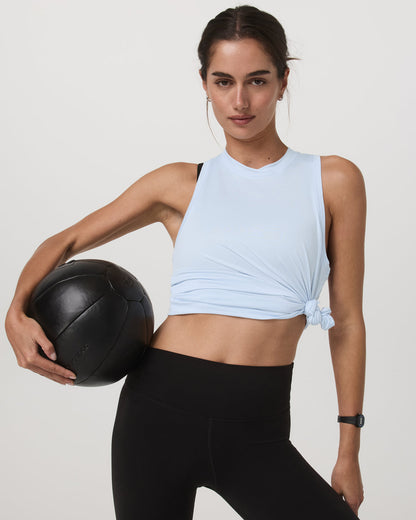 Energy Top - Long Women's Soft Sky Heather Tank Top | Vuori online - US 5547