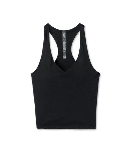 Halo Performance Crop 2.0 Black Heather Tank | Vuori onsale - US 9047
