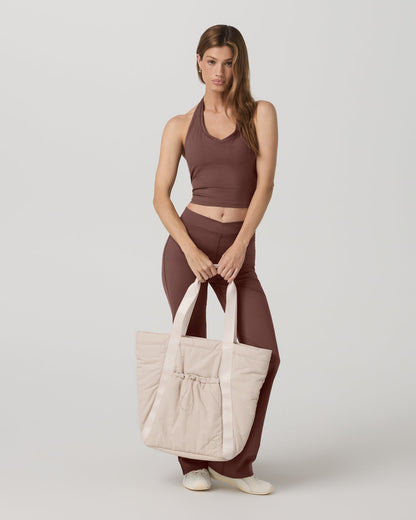 Inversion Rib Tank Women's Sable Halter Fitness Top | Vuori online - US 6406