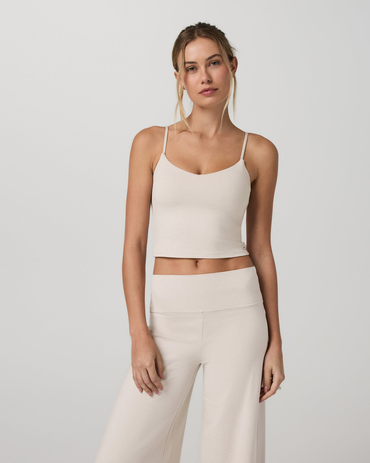 Halo Cami Women's Ecru Heather Performance Knit Top | Vuori sale - US 5831