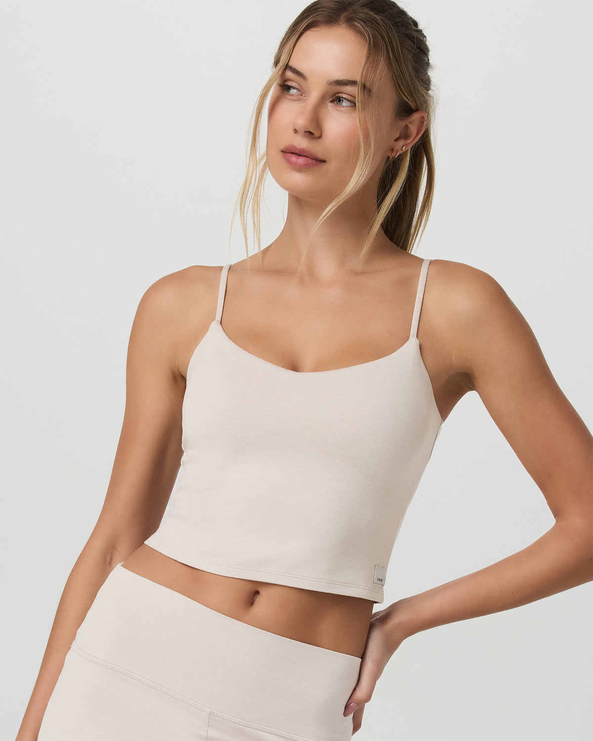 Halo Cami Women's Ecru Heather Performance Knit Top | Vuori sale - US 5831