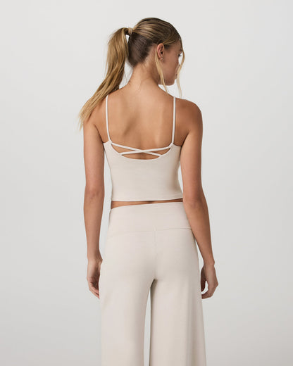 Halo Cami Women's Ecru Heather Performance Knit Top | Vuori sale - US 5831