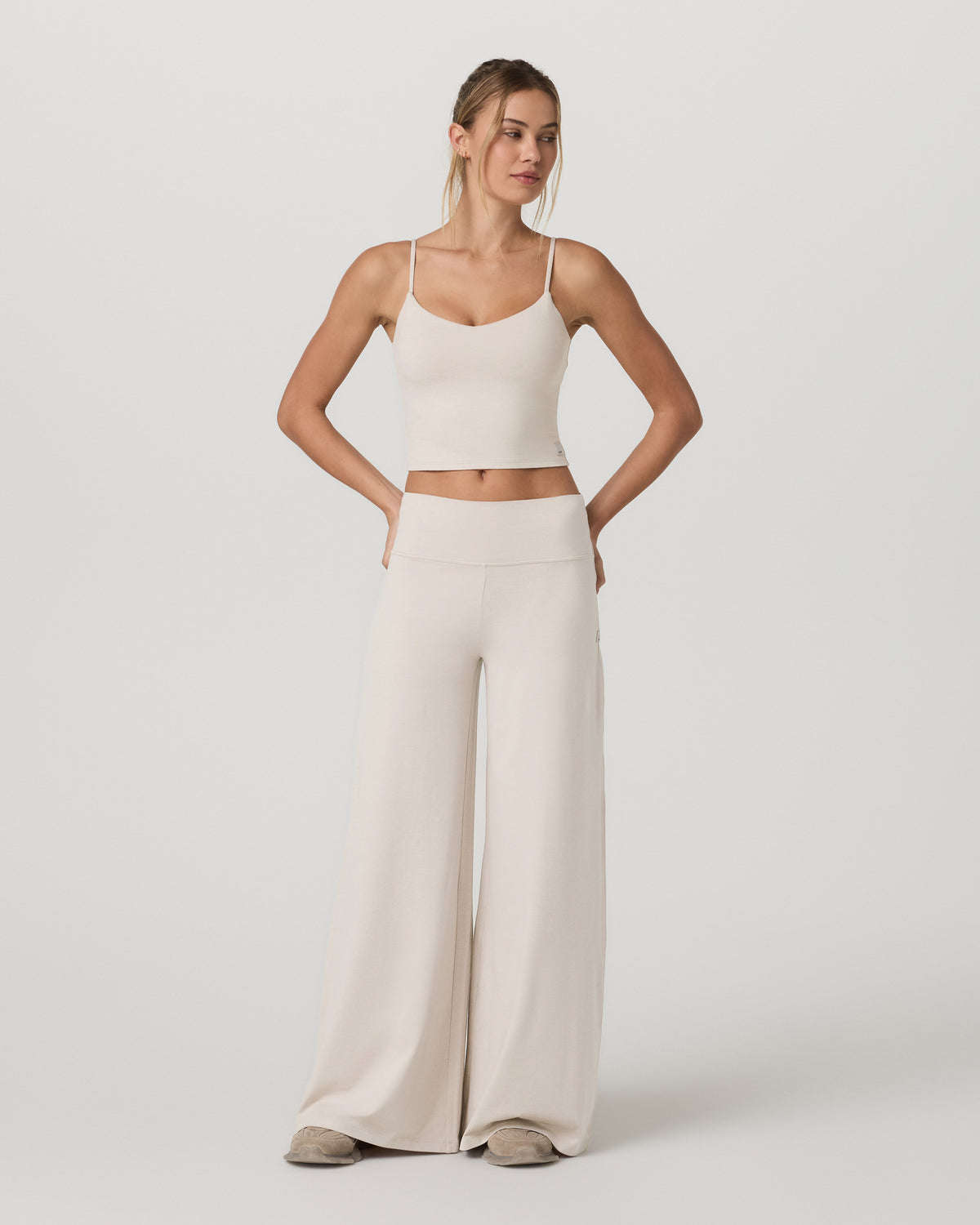 Halo Cami Women's Ecru Heather Performance Knit Top | Vuori sale - US 5831
