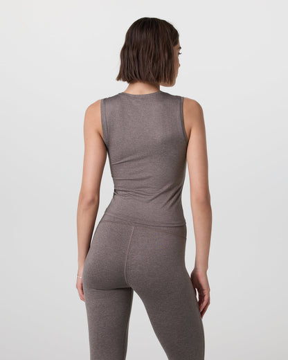 Halo Essential Scoop Tank Chia Heather | Vuori online - US 7974