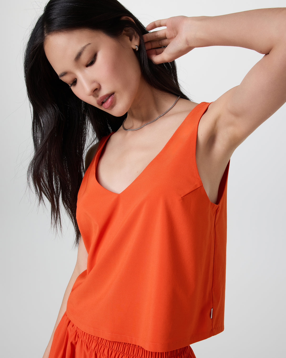 Villa Cropped Tank Bright Poppy | Vuori online - US 5740