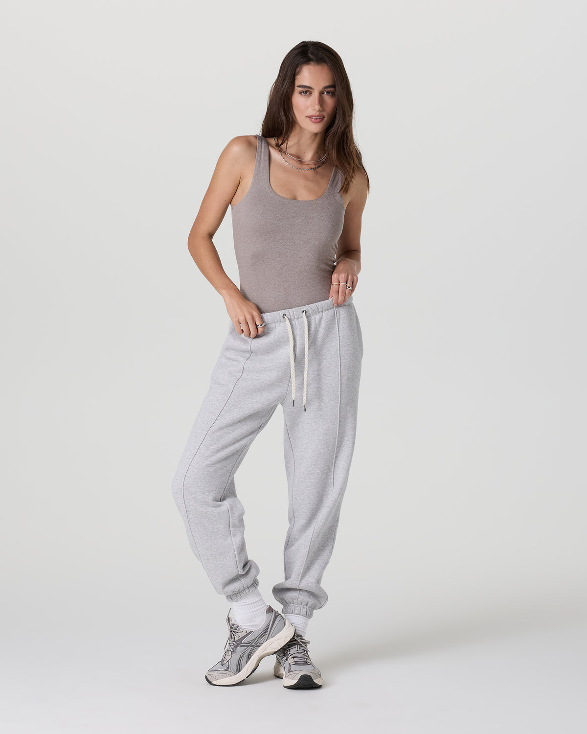 Sleeveless Halo Bodysuit Cobblestone Heather | Vuori discount - US 5067