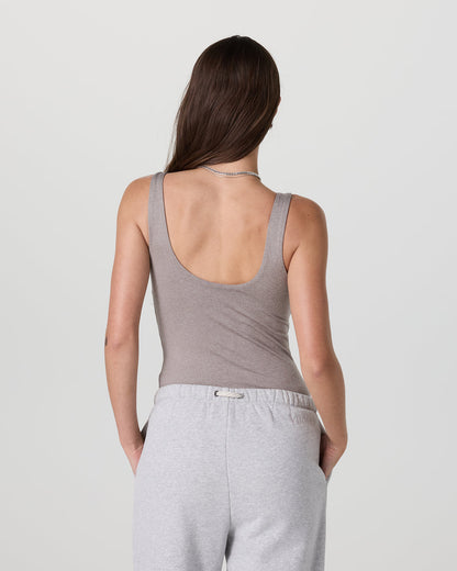 Sleeveless Halo Bodysuit Cobblestone Heather | Vuori discount - US 5067