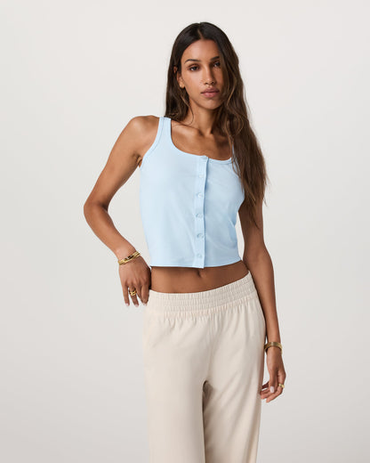 Pose Cardigan Tank Light Mist | Vuori shop - US 9510