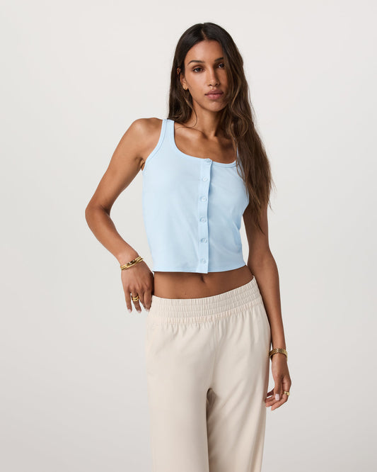 Pose Cardigan Tank Light Mist | Vuori shop - US 9510