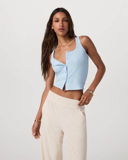 Pose Cardigan Tank Light Mist | Vuori shop - US 9510