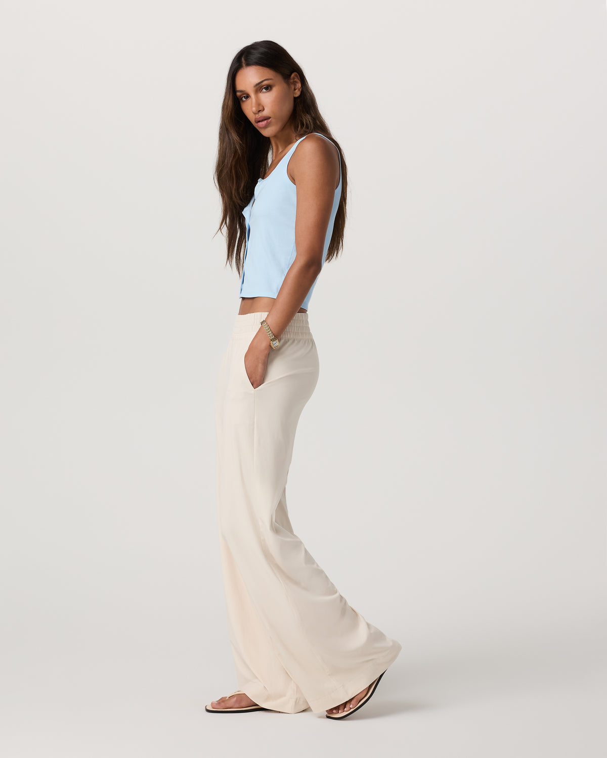 Pose Cardigan Tank Light Mist | Vuori shop - US 9510