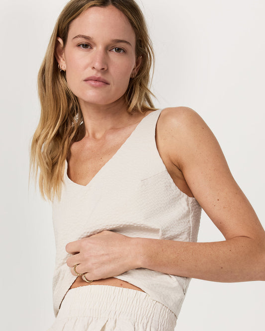 Villa Textured Crop Tank Milkweed | Vuori online - US 9915