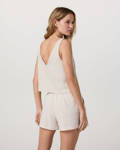 Villa Textured Crop Tank Milkweed | Vuori online - US 9915