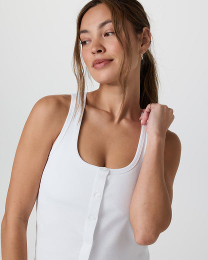 Pose Cardigan Tank White | Vuori onsale - US 1495