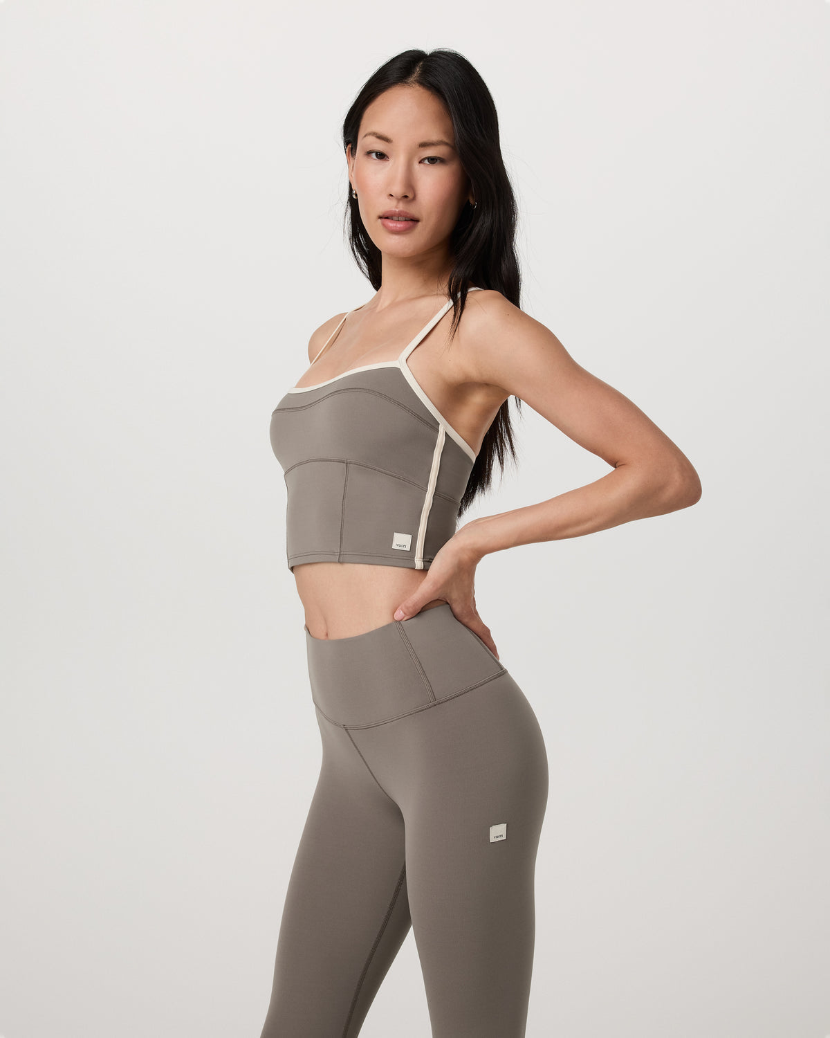 Vuori AllTheFeels™ Corset Tank Women's Smokey Taupe Top | Vuori for sale - US 6555