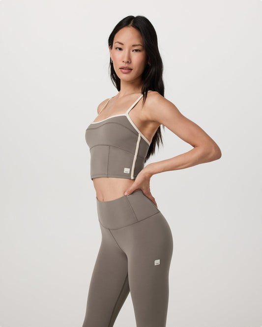 Vuori AllTheFeels™ Corset Tank Women's Smokey Taupe Top | Vuori for sale - US 6555