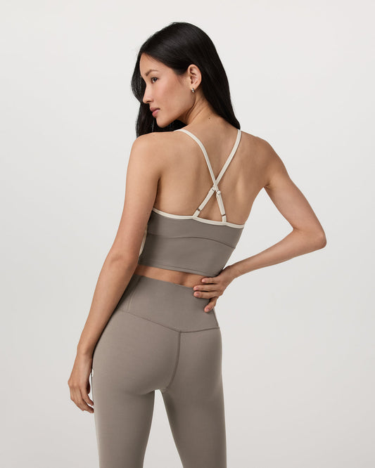 Vuori AllTheFeels™ Corset Tank Women's Smokey Taupe Top | Vuori for sale - US 6555