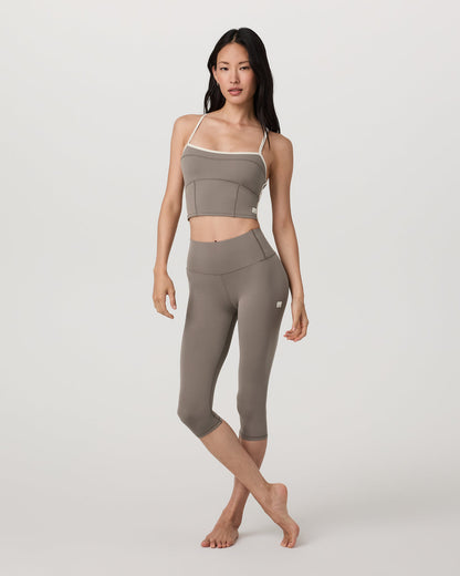 Vuori AllTheFeels™ Corset Tank Women's Smokey Taupe Top | Vuori for sale - US 6555