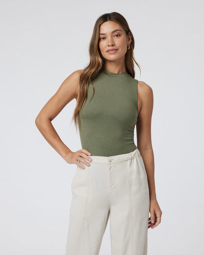 Halo Mock Bodysuit Dark Metal Sleeveless Bodysuit | Vuori online - US 4157