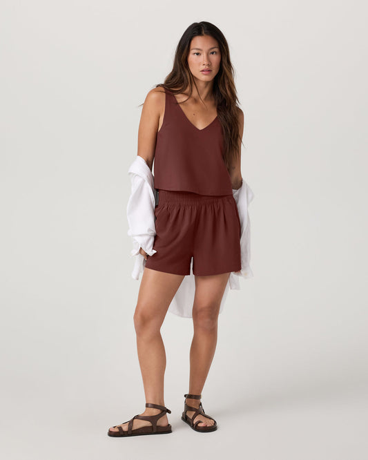 SL Villa Cropped Tank Women's Burnt Sienna Tank Top | Vuori discount - US 4966