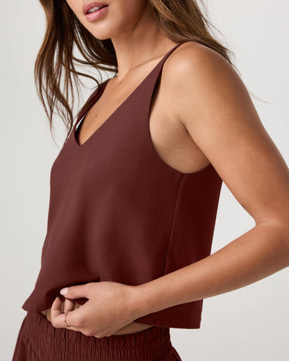 SL Villa Cropped Tank Women's Burnt Sienna Tank Top | Vuori discount - US 4966
