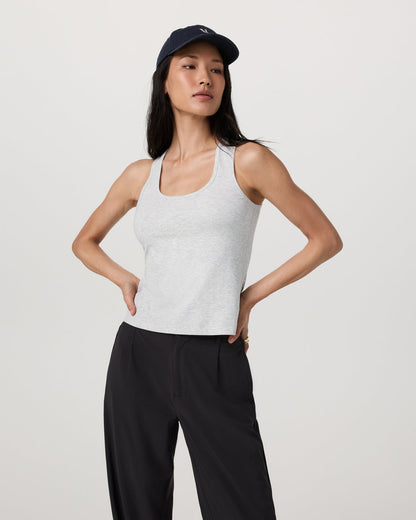 Pose Layering Tank Women's White Heather Grey Tank Top | Vuori outlet - US 9493