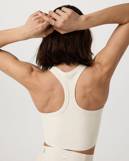 Elevation Racerback Tank Women's Bone Heather Top | Vuori sale - US 3053