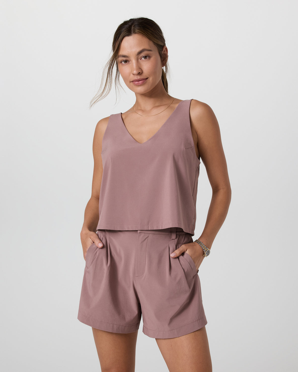 Villa Cropped Tank Zion Rose | Vuori for sale - US 5848