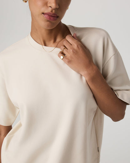 Short Sleeve Maven Oversized Tee Women's Bone Tee Shirt | Vuori sale - US 8445