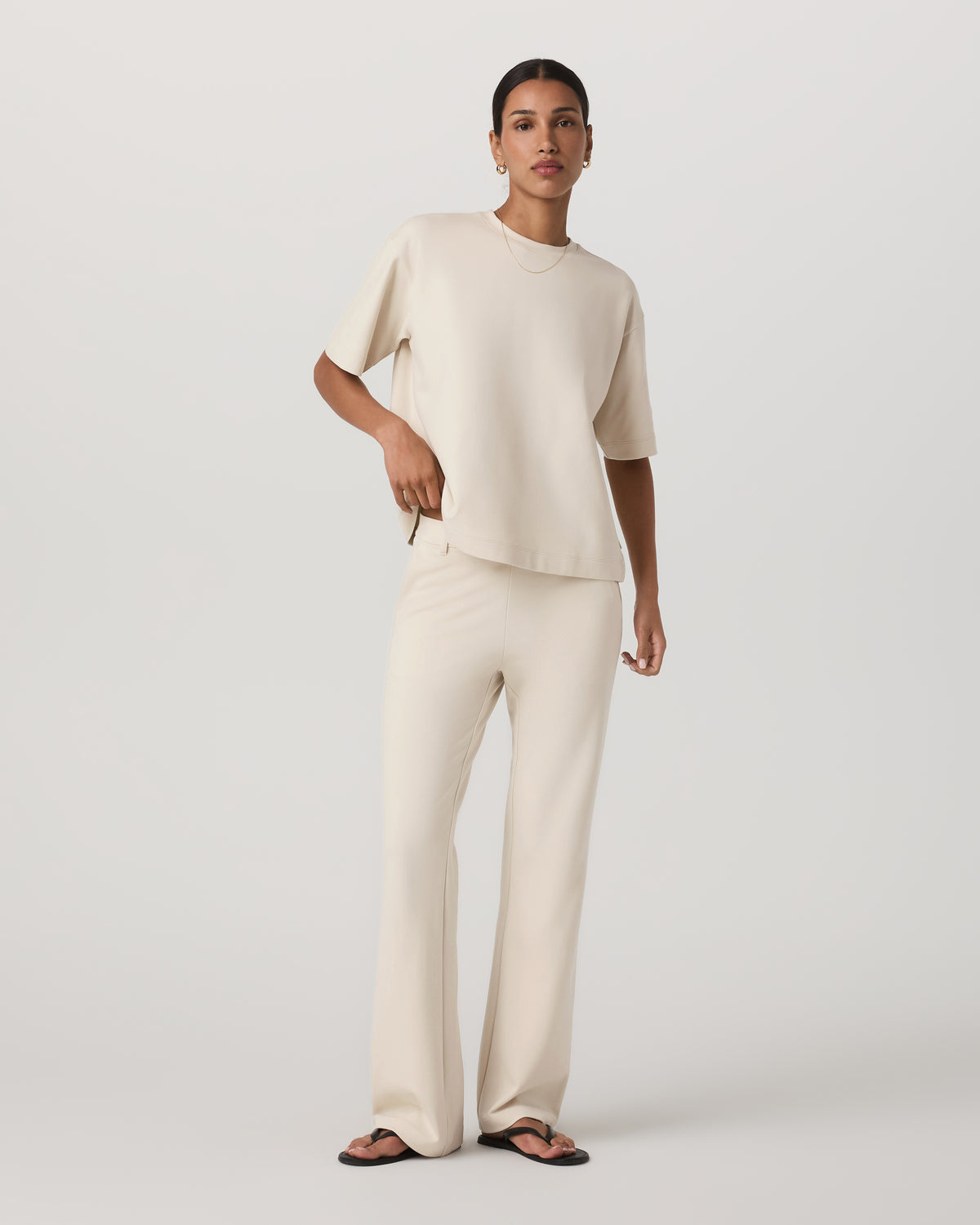 Short Sleeve Maven Oversized Tee Women's Bone Tee Shirt | Vuori sale - US 8445