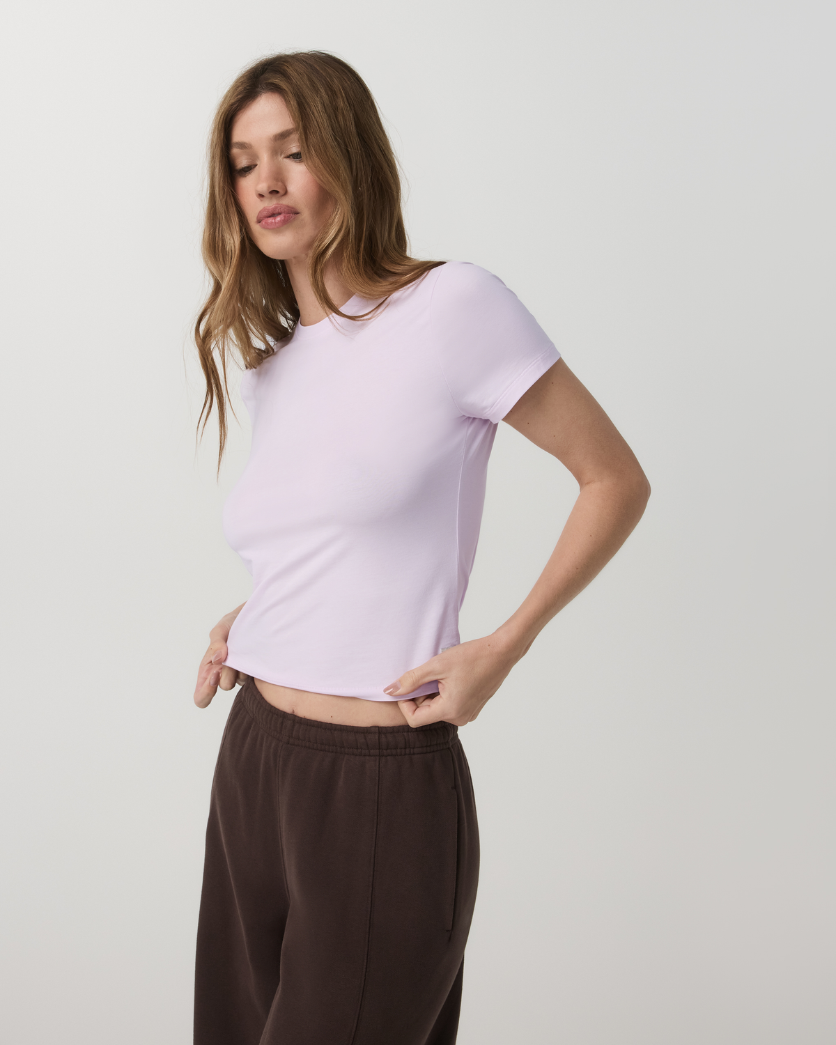 Feather Baby Tee Women's Lilac Breeze Fitted Tee Shirt | Vuori onsale - US 2387